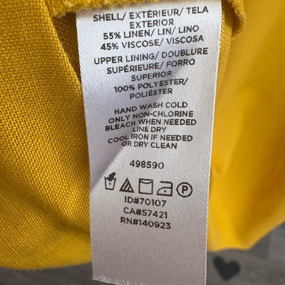 Ann Taylor Factory Golden Yellow V-Neck Midi Dress 14P - Picture 5 of 7
